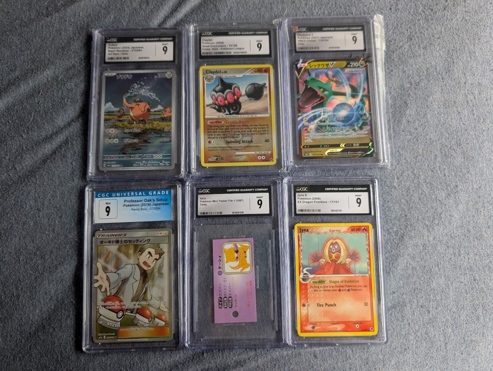 Pokemon CGC 9 LOT OF 6 GRADES SLABS ABRA JYNX