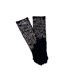 Brown Velour Opera Gloves