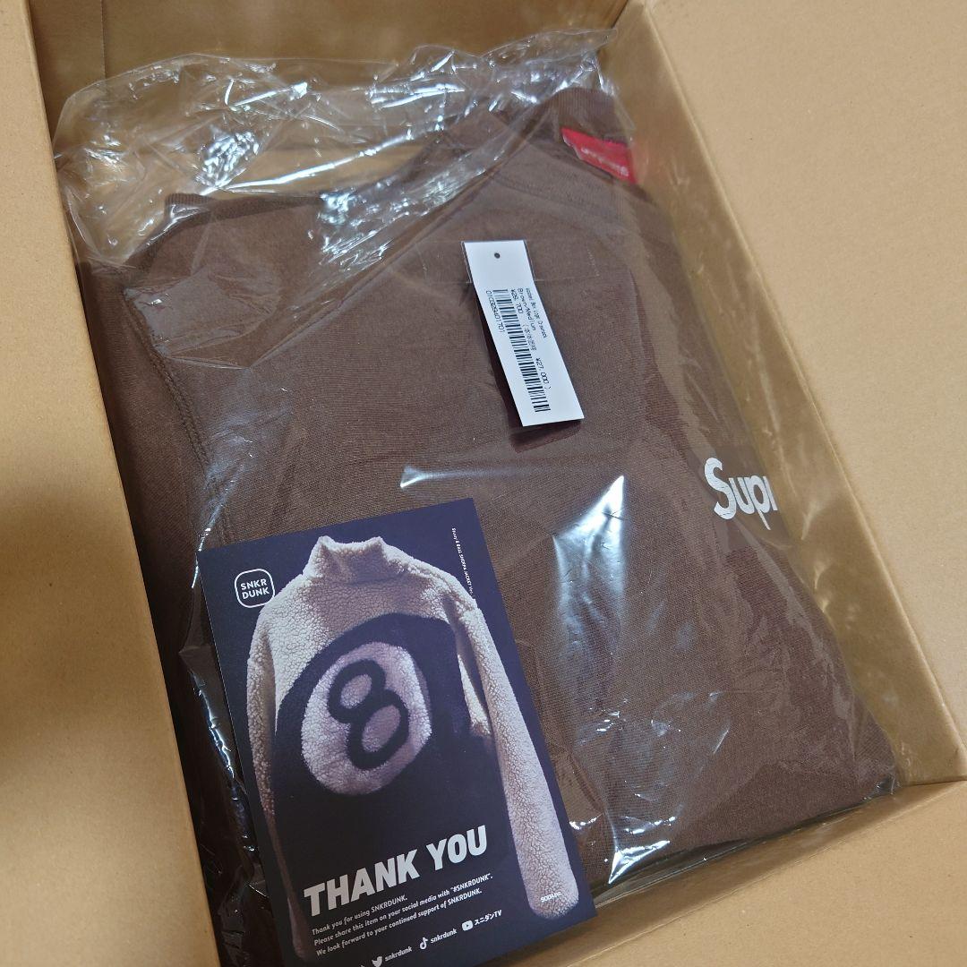Supreme Washed Box Logo Crewneck Brown M