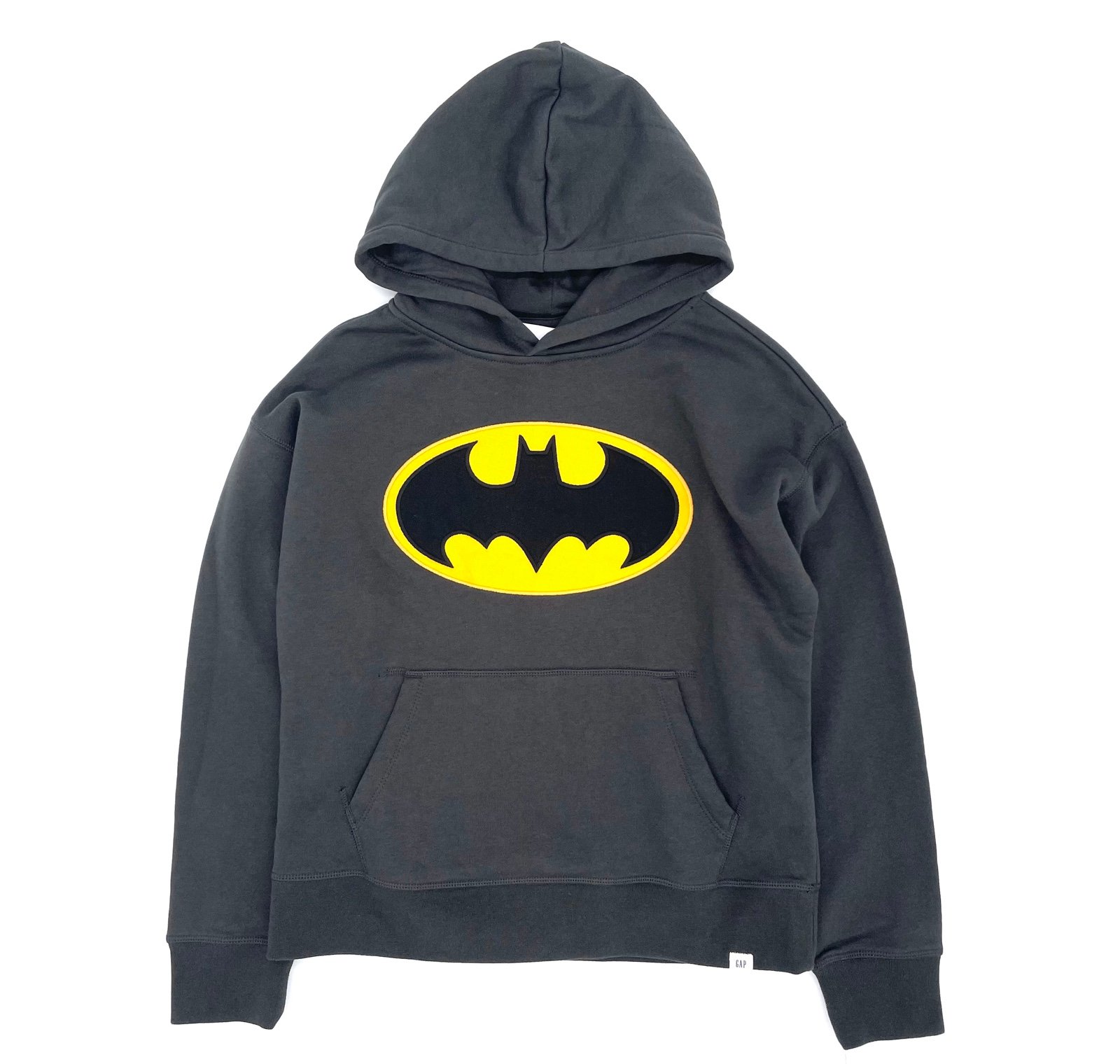 NWT Gap X Batman DC Dark Gray Fleece Hoodie Sweatshirt XL 12 2020