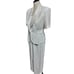 2162)Vintage S.L Fashions 2 pcs Cream Satin Trimmed Jacket Dress Size 8