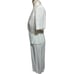 2162)Vintage S.L Fashions 2 pcs Cream Satin Trimmed Jacket Dress Size 8