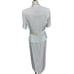 2162)Vintage S.L Fashions 2 pcs Cream Satin Trimmed Jacket Dress Size 8