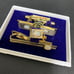 Gold Tie Clip and Cufflinks Set with Case