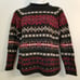 Eddie Bauer M Pullover Sweater Knit Vintage Hong Kong Nordic Red MockTurtleneck