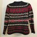 Eddie Bauer M Pullover Sweater Knit Vintage Hong Kong Nordic Red MockTurtleneck