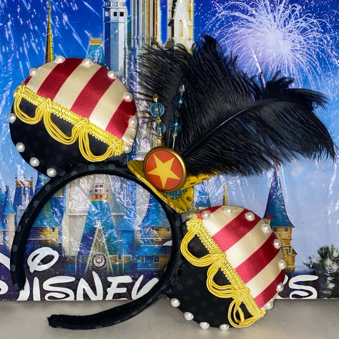 Disney parks dumbo circus Timothy mouse ring leader Minnie ears
