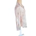 Wilfred 100% Silk Womens Size Small Cream/pink Hi Low Henley Blouse Top