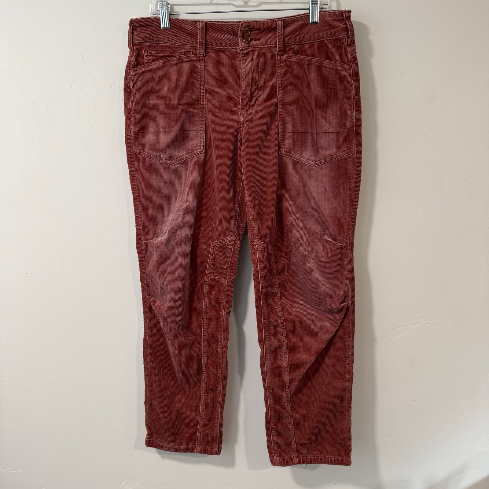 Anthropologie Pilcro Women's The Wanderer Pants Corduroy Cargo Utility 30 Pink