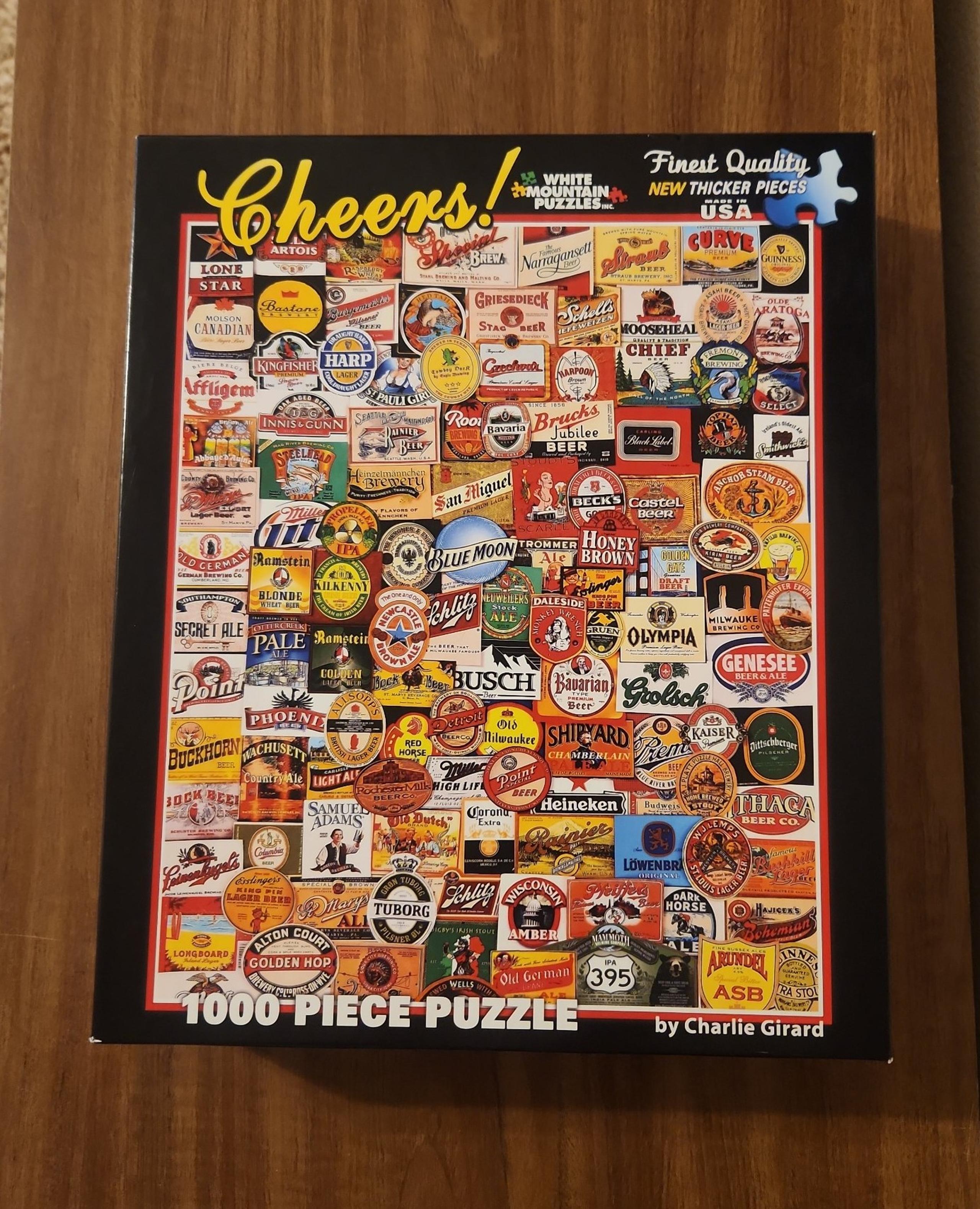 White Mountain Brand Cheers! 1,000 Piece Puzzle - Like New Condition