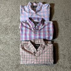 LOT OF 3 Bonobos Slim Fit Long Sleeve Button Shirt Men's Small Plaid