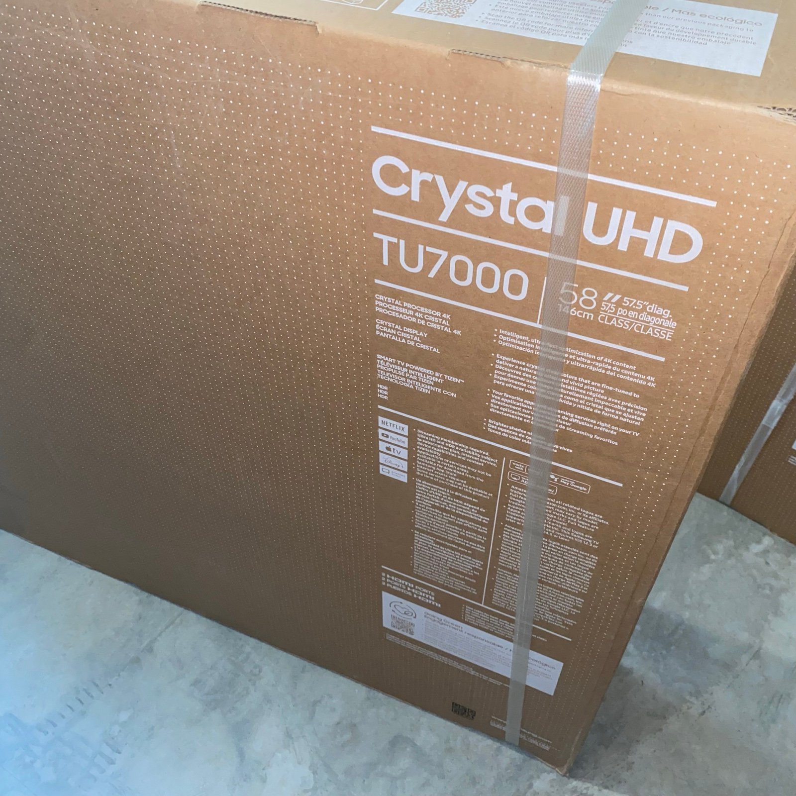 Samsung 58 UN58TU7000 Titan Gray Crystal UHD 4K Smart HDTV - UN58TU7000FXZA