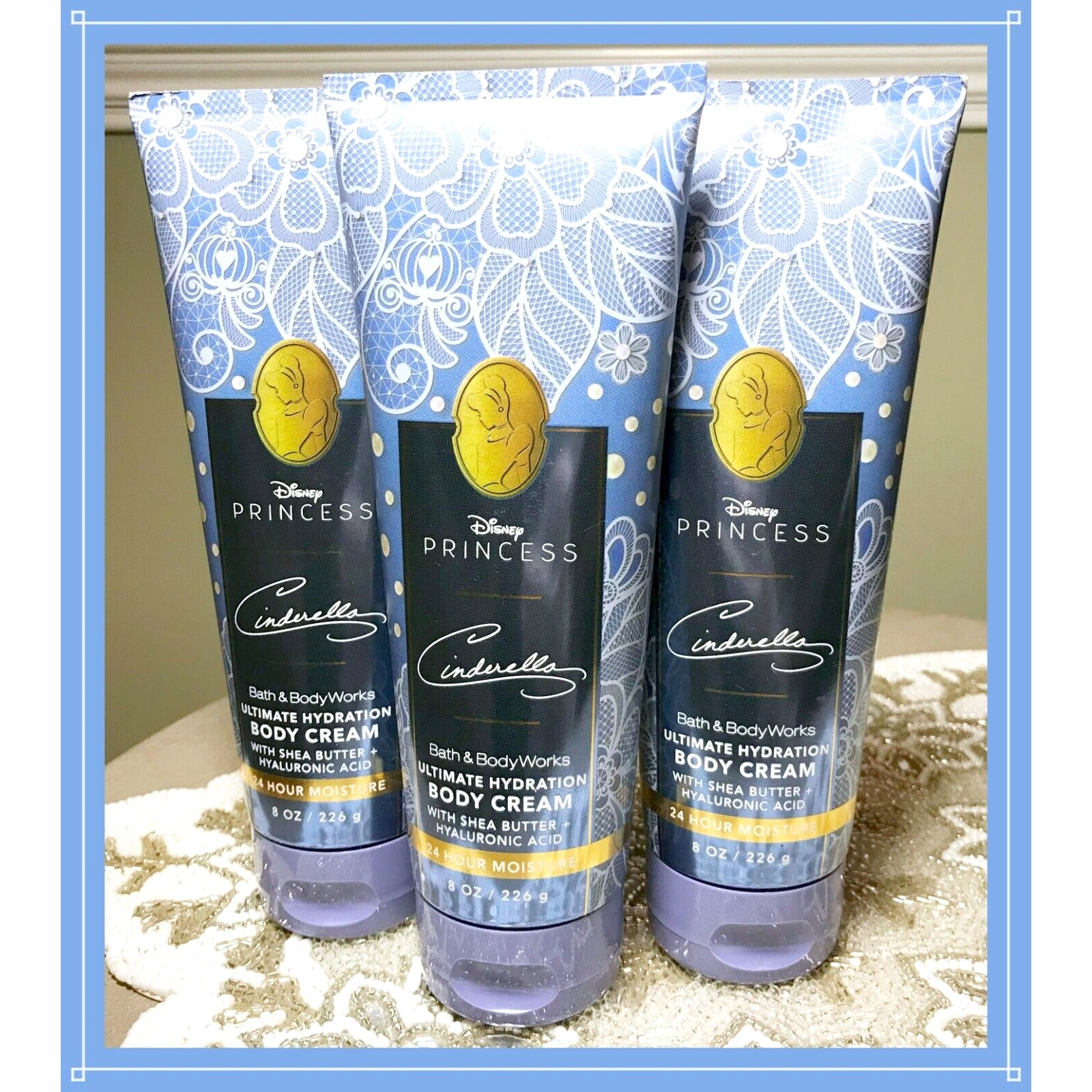 Bath & Body Works DISNEY PRINCESS CINDERELLA Ultimate Hydration Body Cream x3