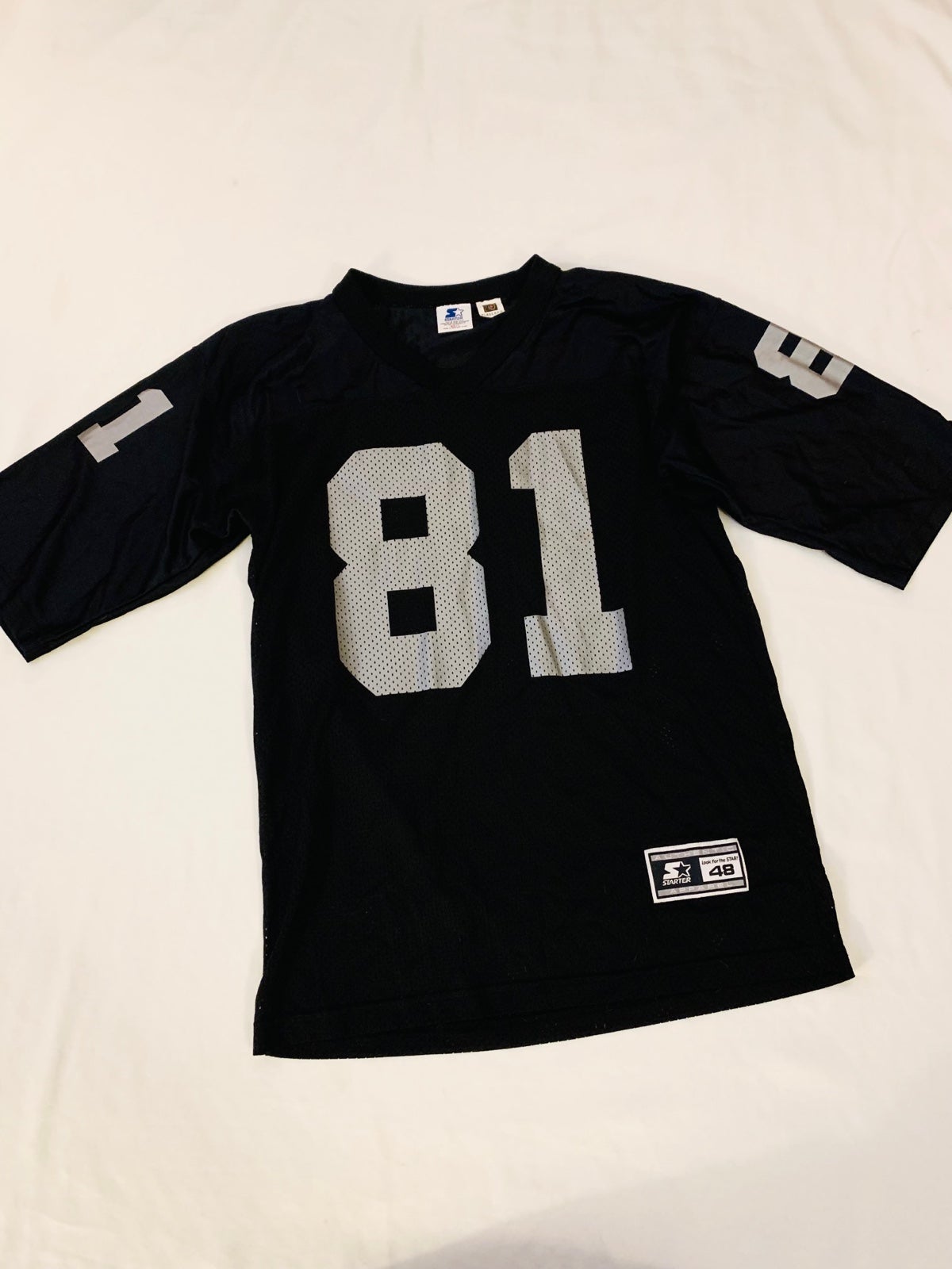 Vintage 1995 NFL STARTER Tim Brown Raiders jersey Men’s Large (48)
