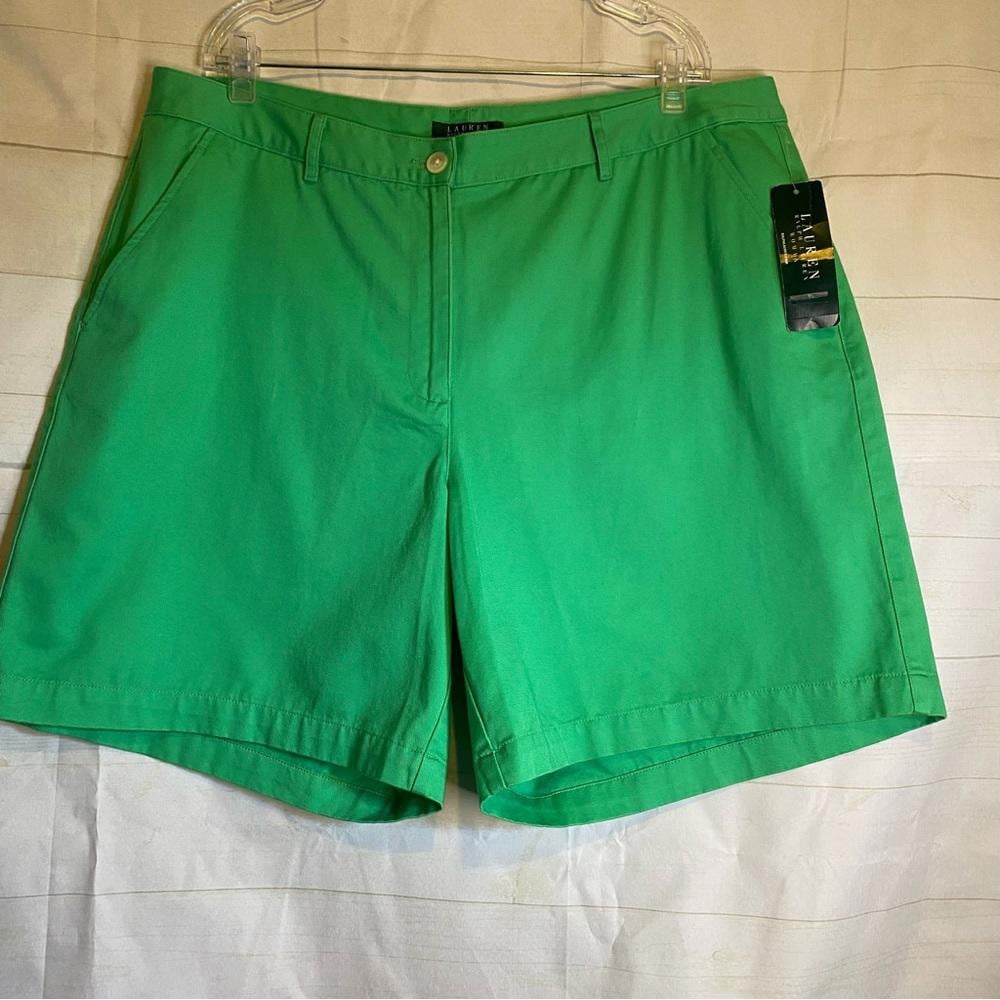 LAUREN RALPH LAUREN Women's Green Shorts 18W