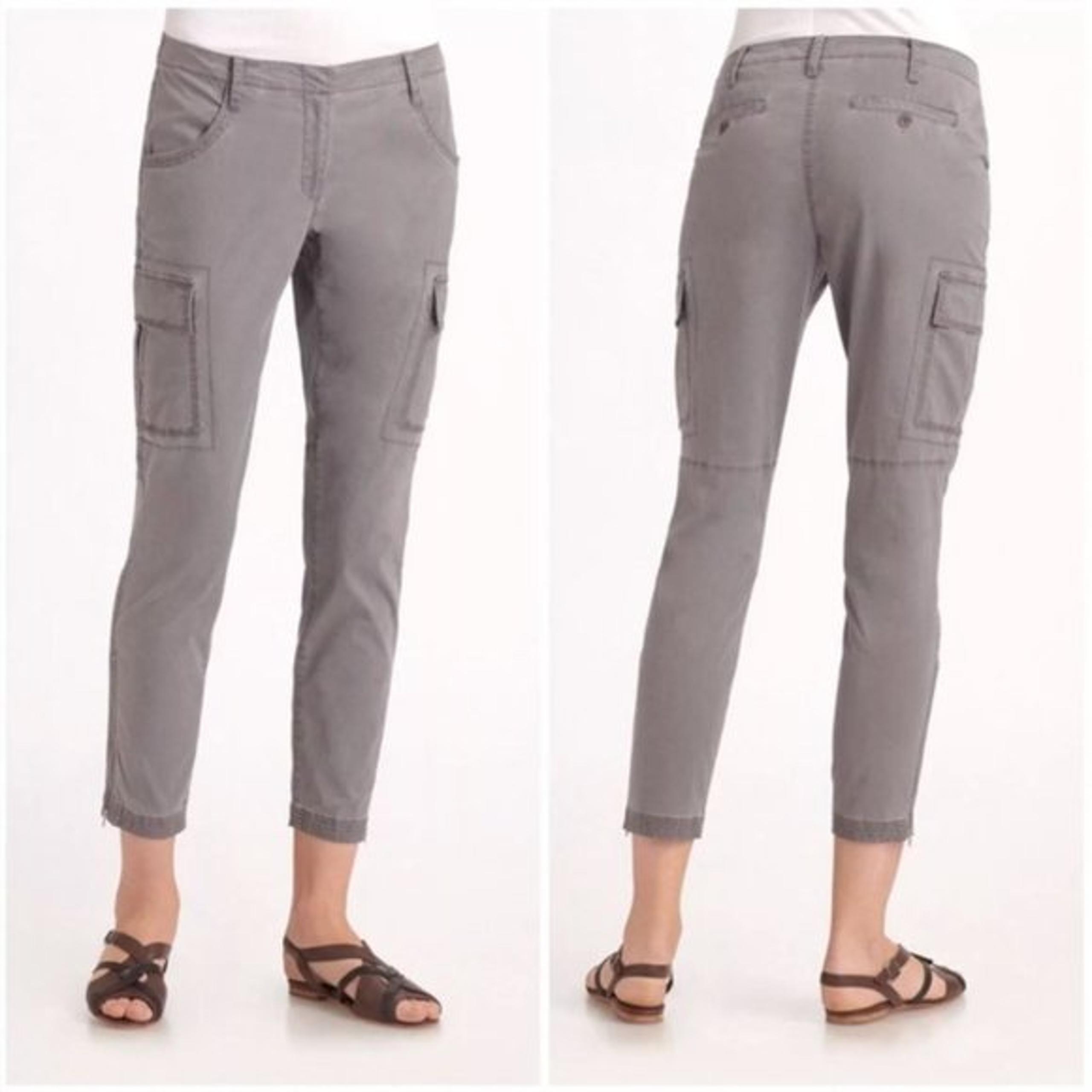 Eileen Fisher Cargo Pants Ankle Cropped Zippers | Gray | Women's Size 4
