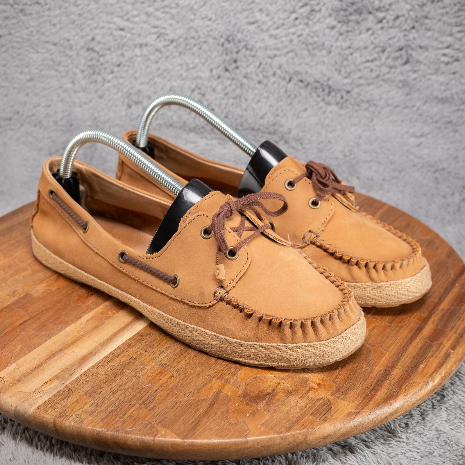 UGG Tylin Boat Shoe Moccasin Slip-On Women's Size 10 Chestnut Nubuck 1004110