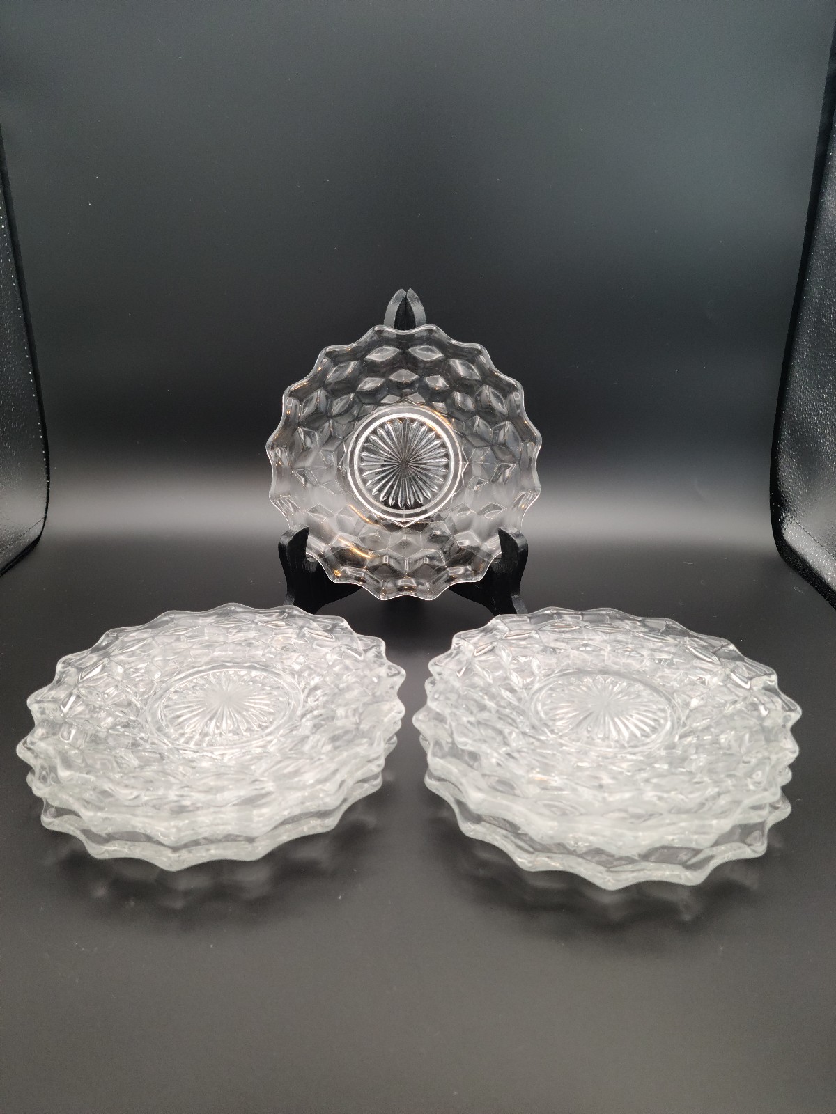 Glass Fostoria American Clear Bread and Butter Plates