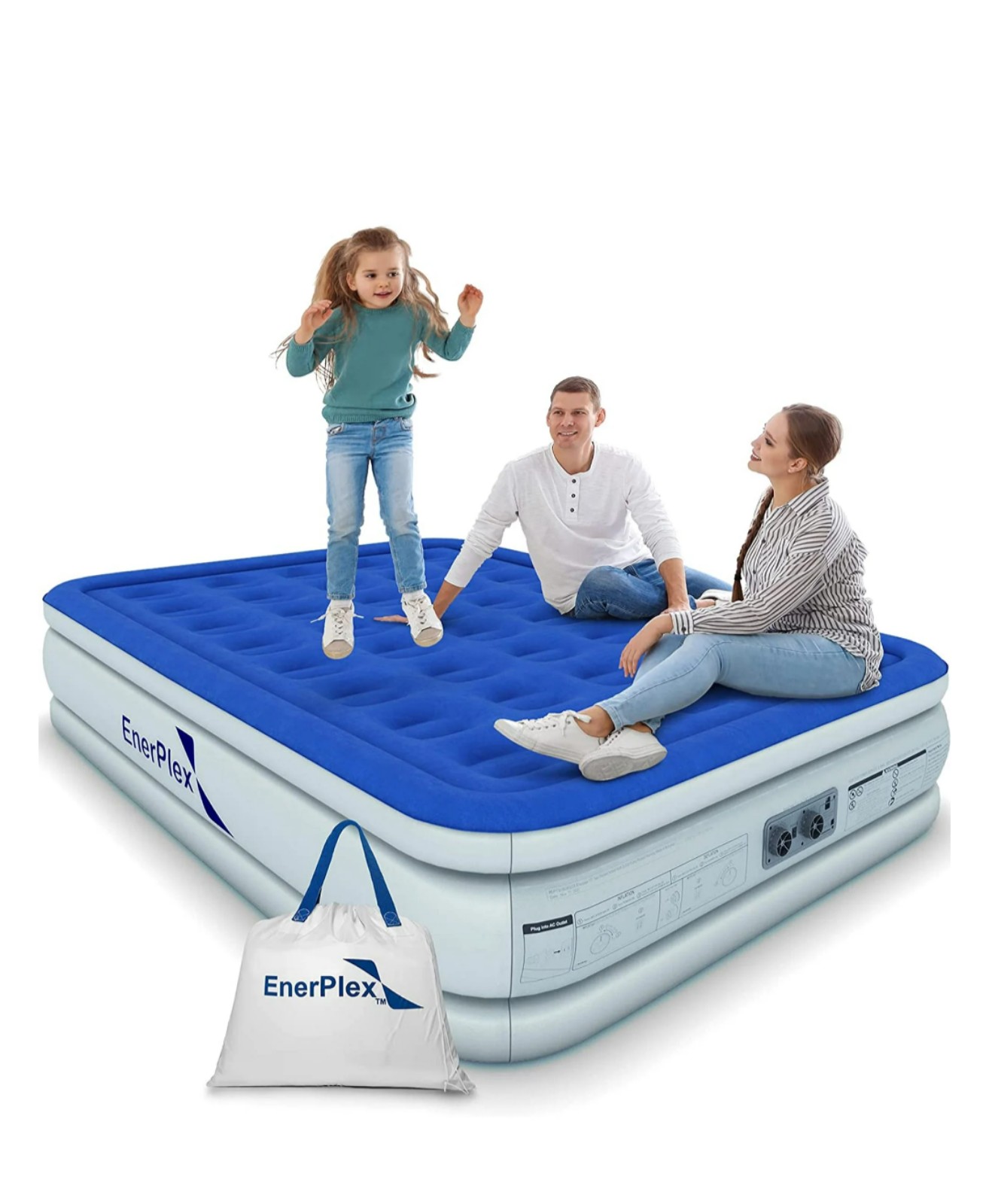Enerplex Air mattress Queen 13 inch hight build air pump