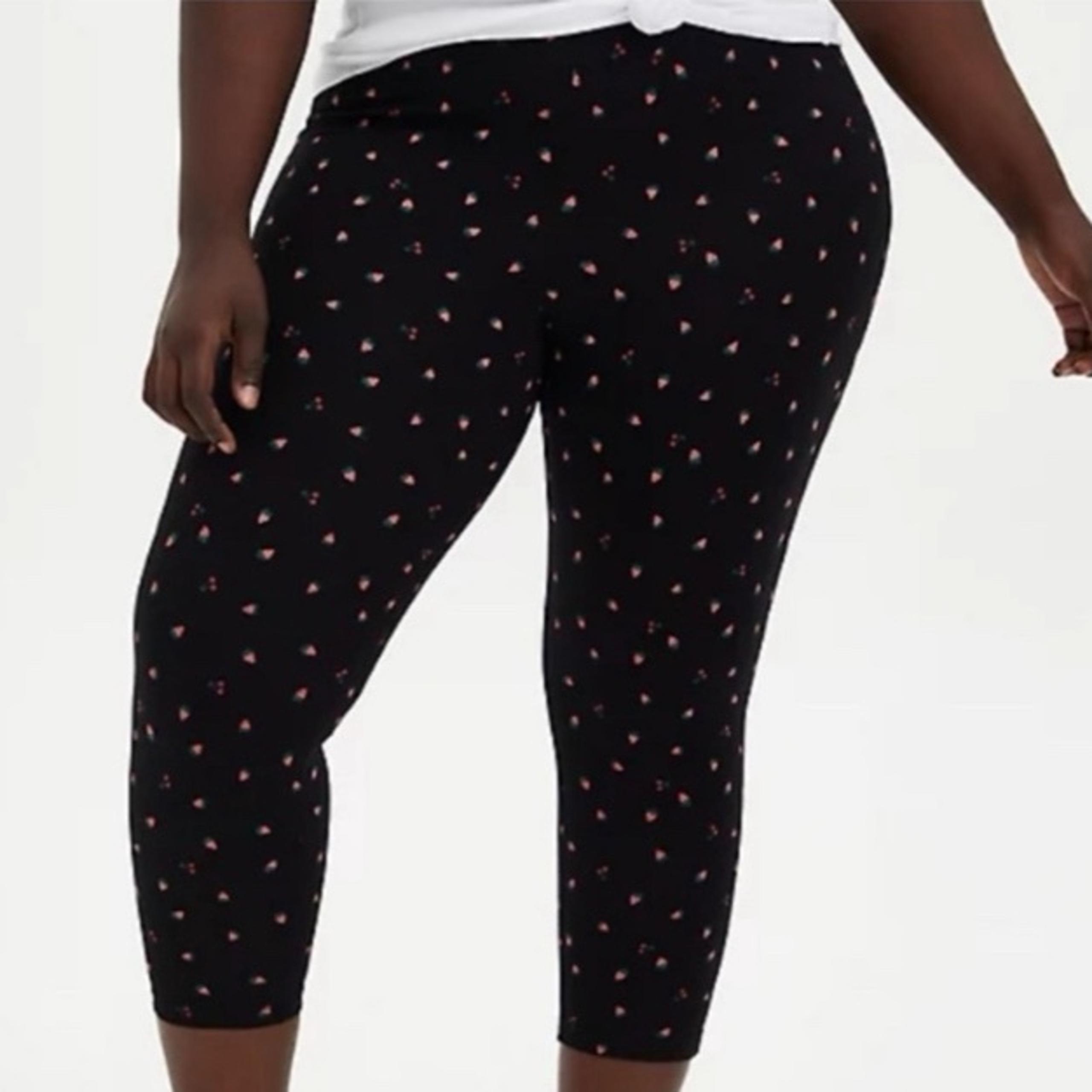 TORRID Strawberry and Cherry Design Crop Leggings