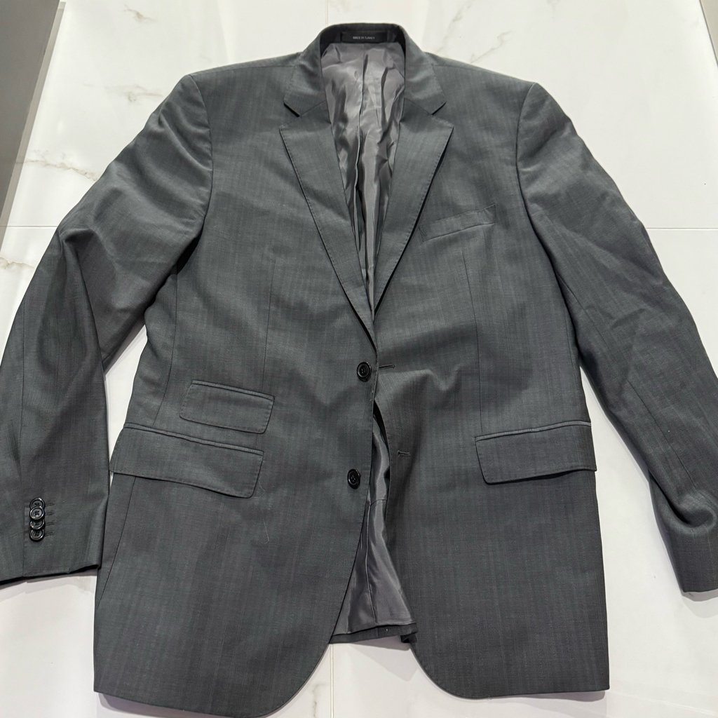 Hugo Boss Mens Suit Jacket Grey Pinstripe Blazer 42R