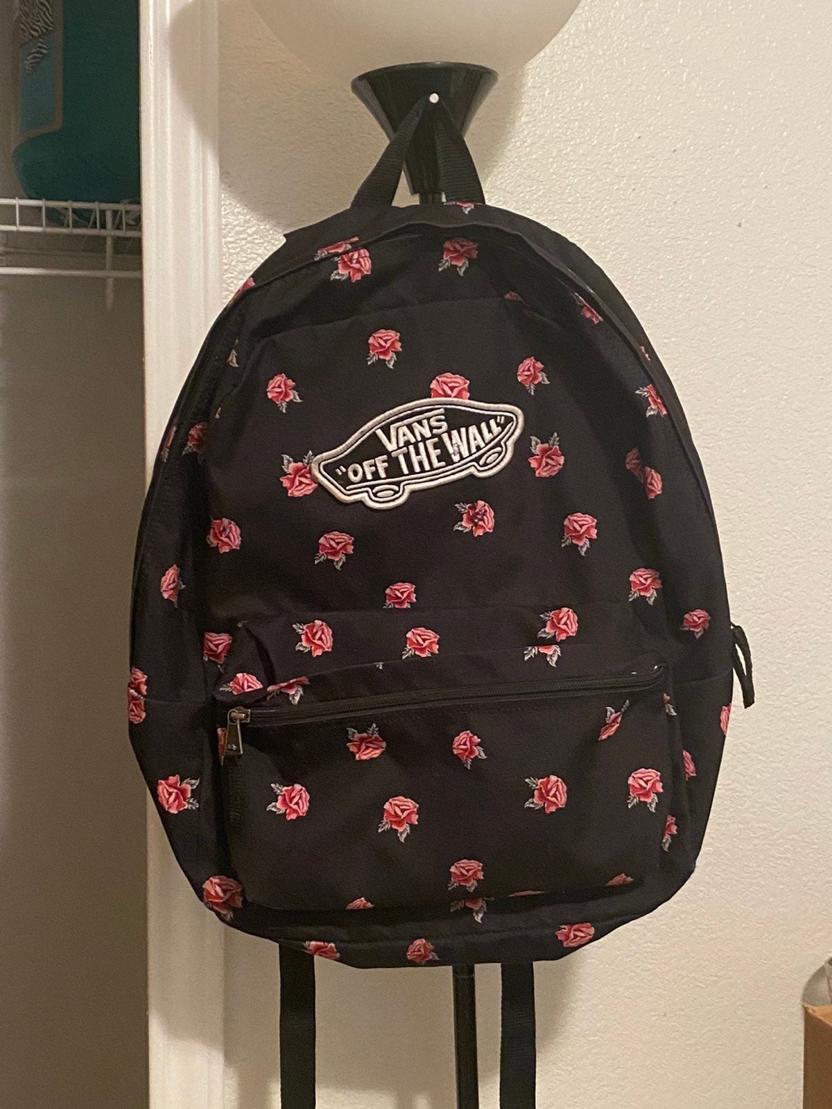 vans rose checkerboard backpack