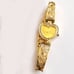 Quartz Heart watch gold tone ladies wristwatch