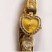 Quartz Heart watch gold tone ladies wristwatch