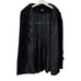 Gallery Woman 3X black trench coach with scarf