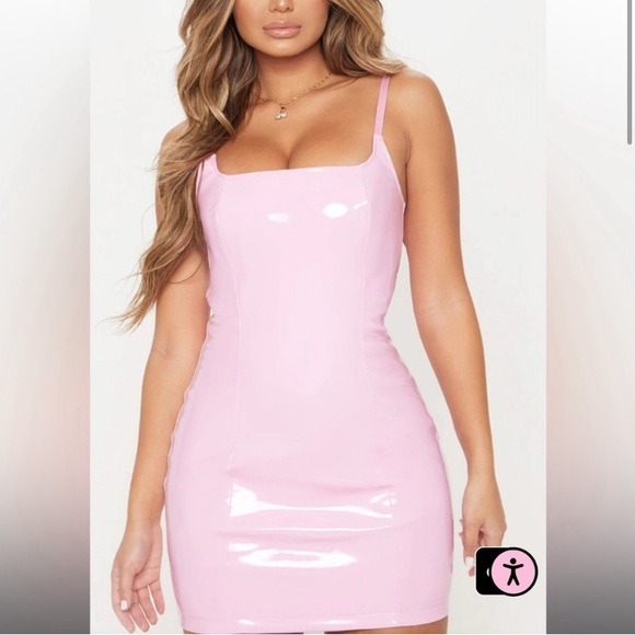 Pretty little thing latex dress hotsell
