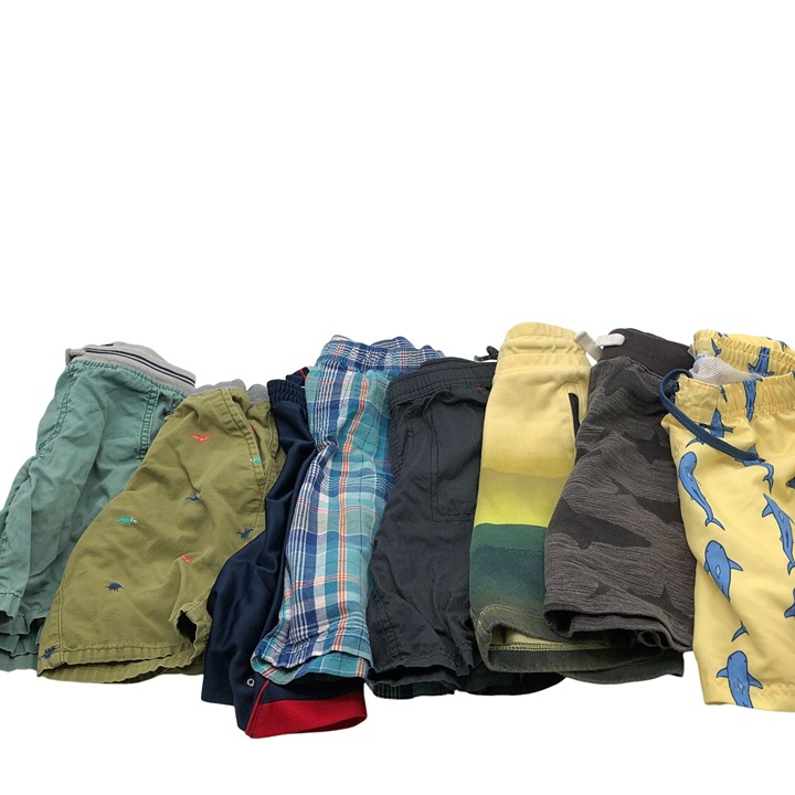 Boys Size 6-7 Shorts BUNDLE Swim Trunk Sweat Short Pull On Adidas Oshkosh Gap