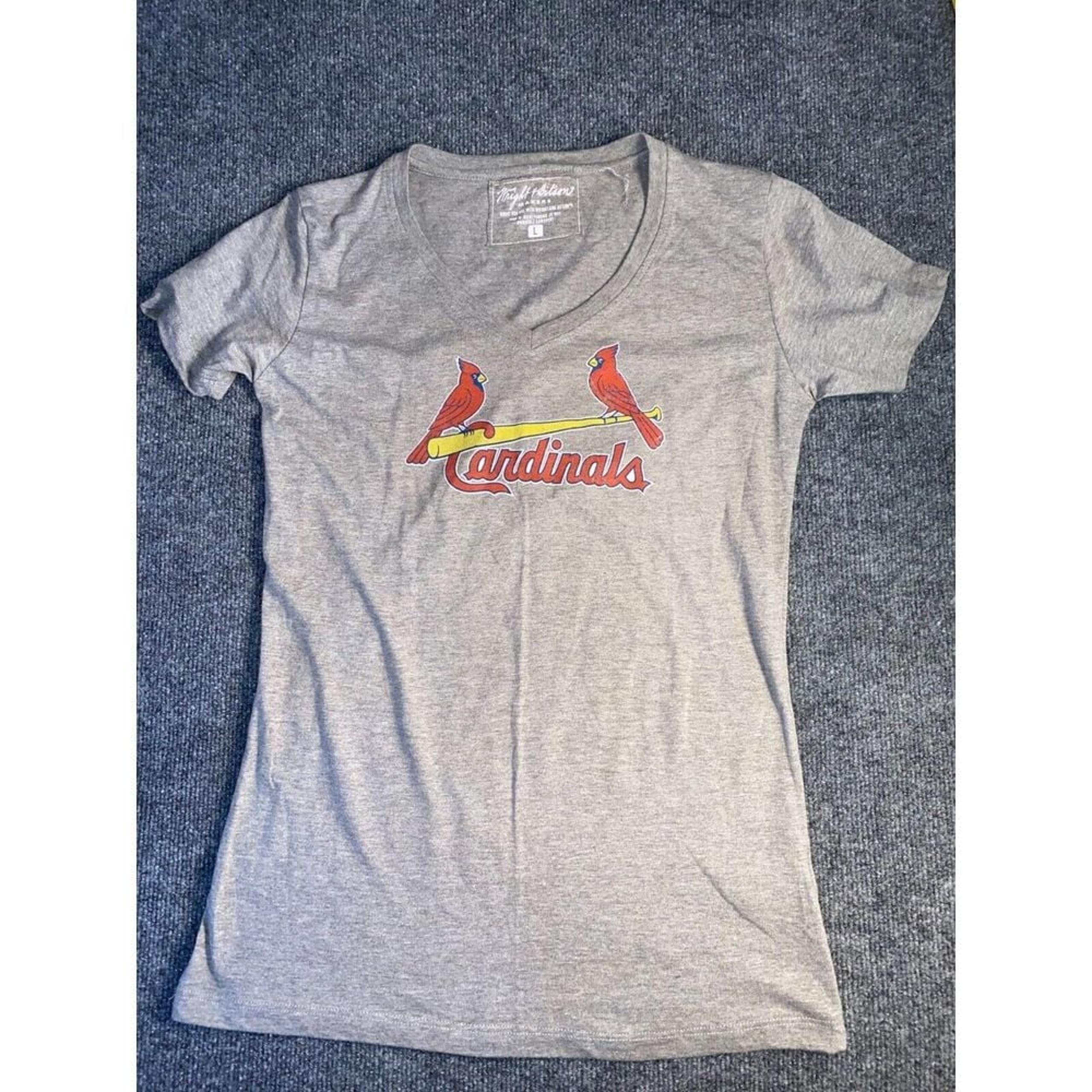 MLB St. Louis Cardinals Wright & Ditson Makers T Shirt Baseball Women Large Gray