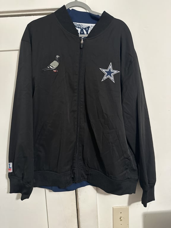 Staple x NFL Dallas Cowboys Adult XXL Black Full Zip Reversible Logo Jacket