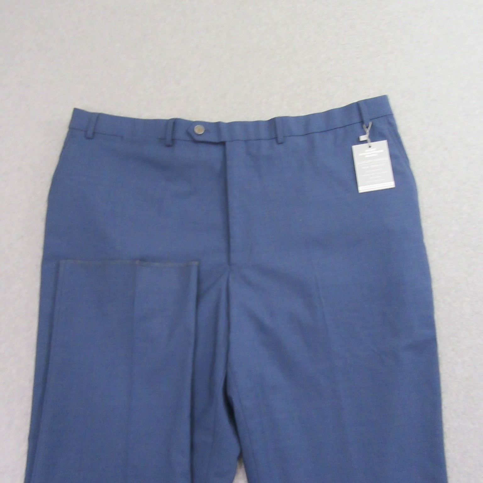 Hart Schaffner Marx Mens Dress Pants 42 Unhemmed New York Fit Blue