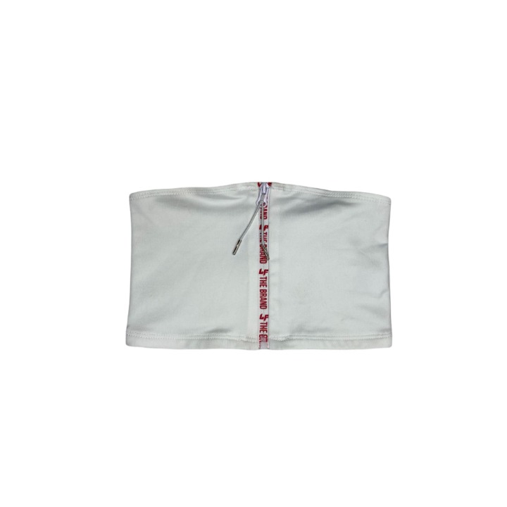 LF The Brand Women's White Zipper Front Tube Top