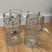 Hacker Pschorr Beer Munchen Stein Mug Set Of 4 1L Bubble Glass