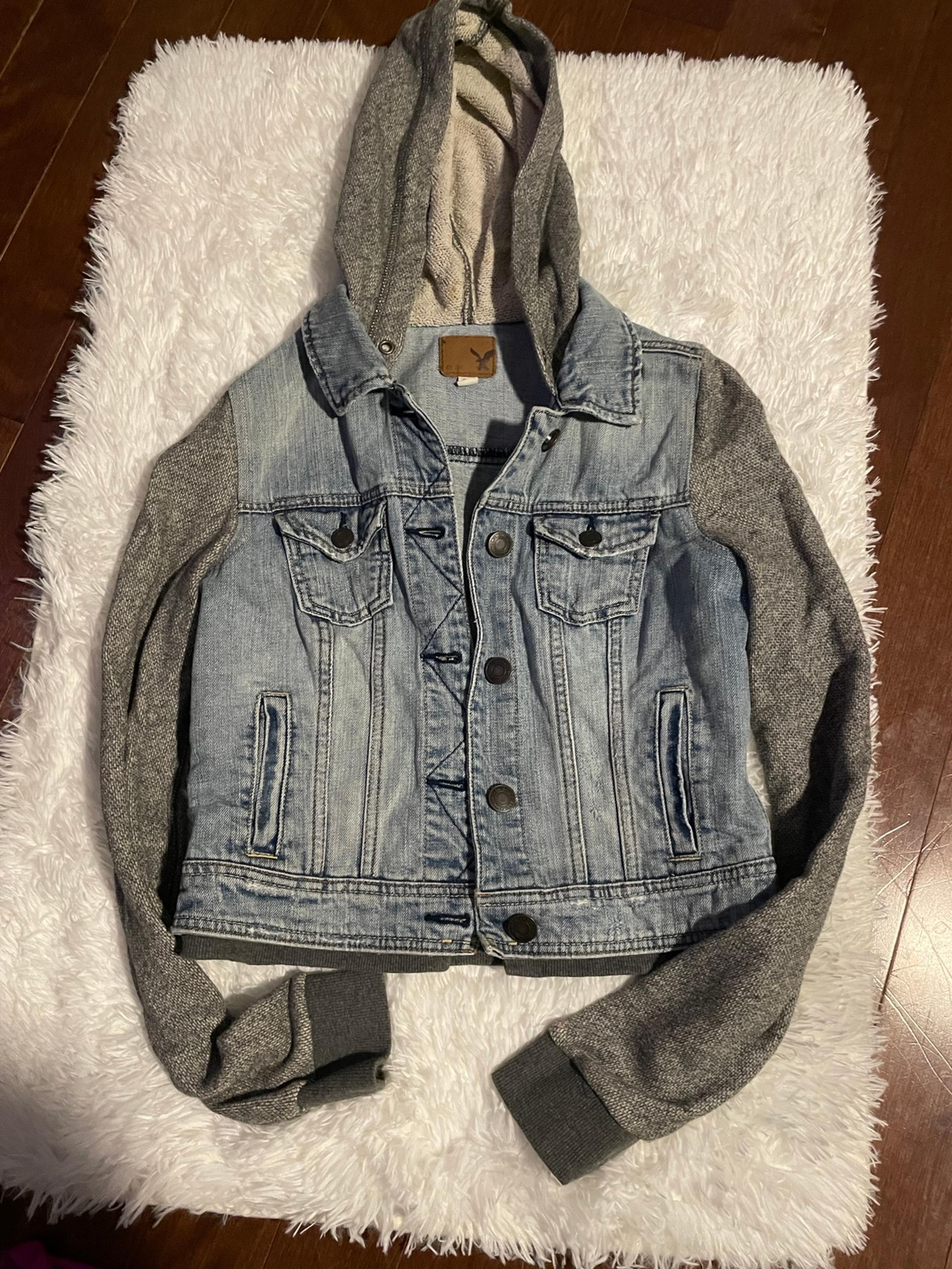 American Eagle Jean Jacket Hoodie
