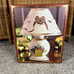 Vintage Lenox holiday tartan candle lamp tealight holder fruit pattern ceramic