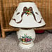 Vintage Lenox holiday tartan candle lamp tealight holder fruit pattern ceramic
