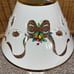 Vintage Lenox holiday tartan candle lamp tealight holder fruit pattern ceramic