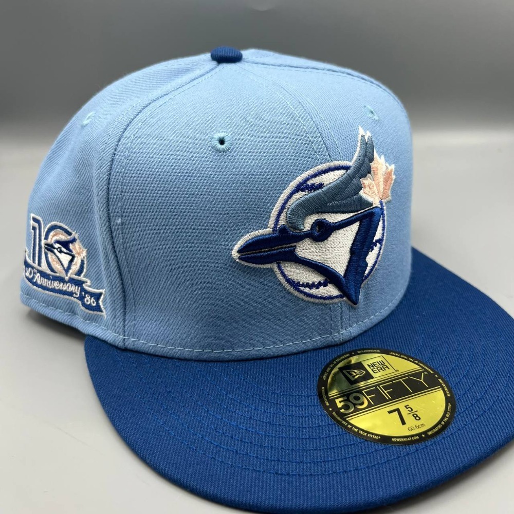 Toronto Blue Jays Hat Men 7 5/8 Blue 59Fifty New Era Fitted Cap