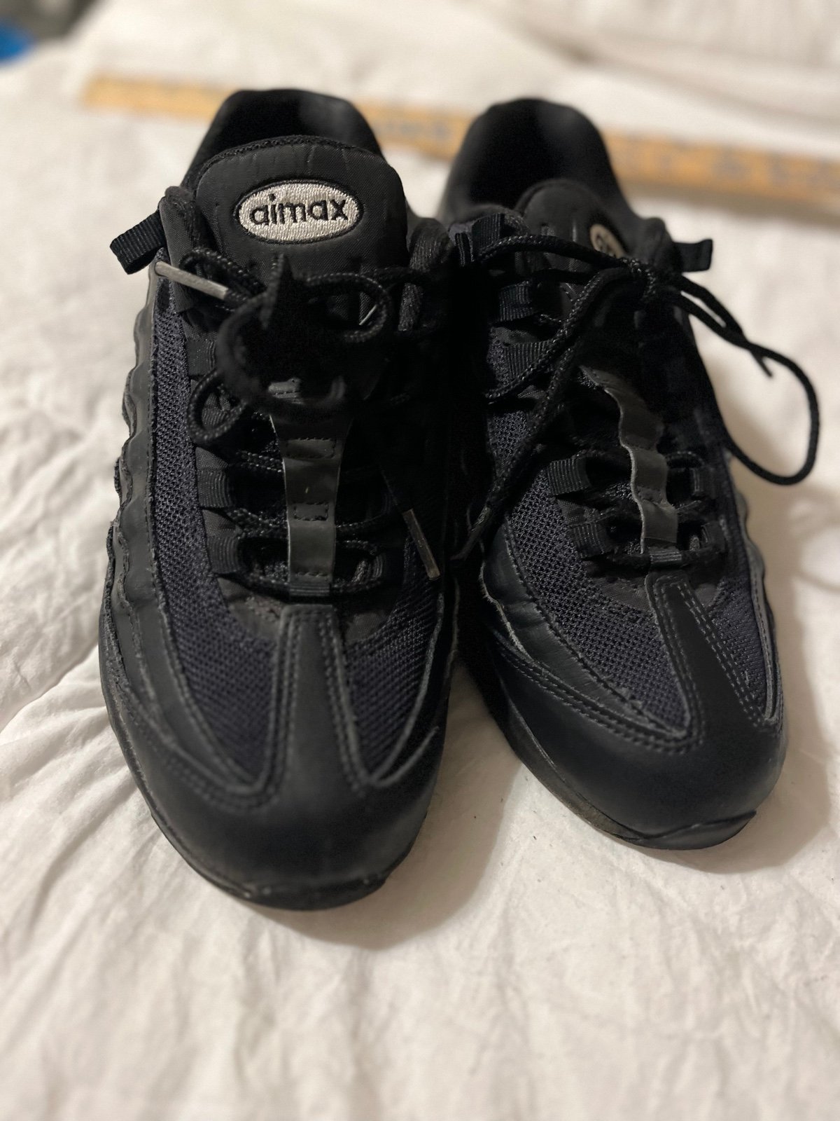 Nike Shoes Youth 7YAir Max 95 Recraft Triple Black Sneakers (CJ3906 001)