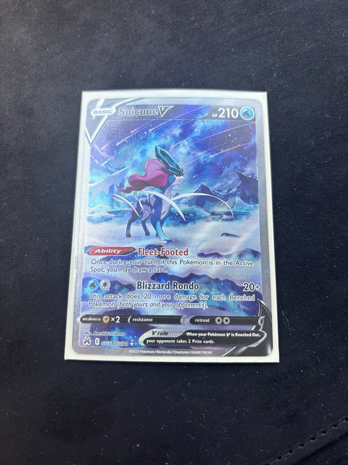 Pokemon suicune v crown zenith gg38/gg70