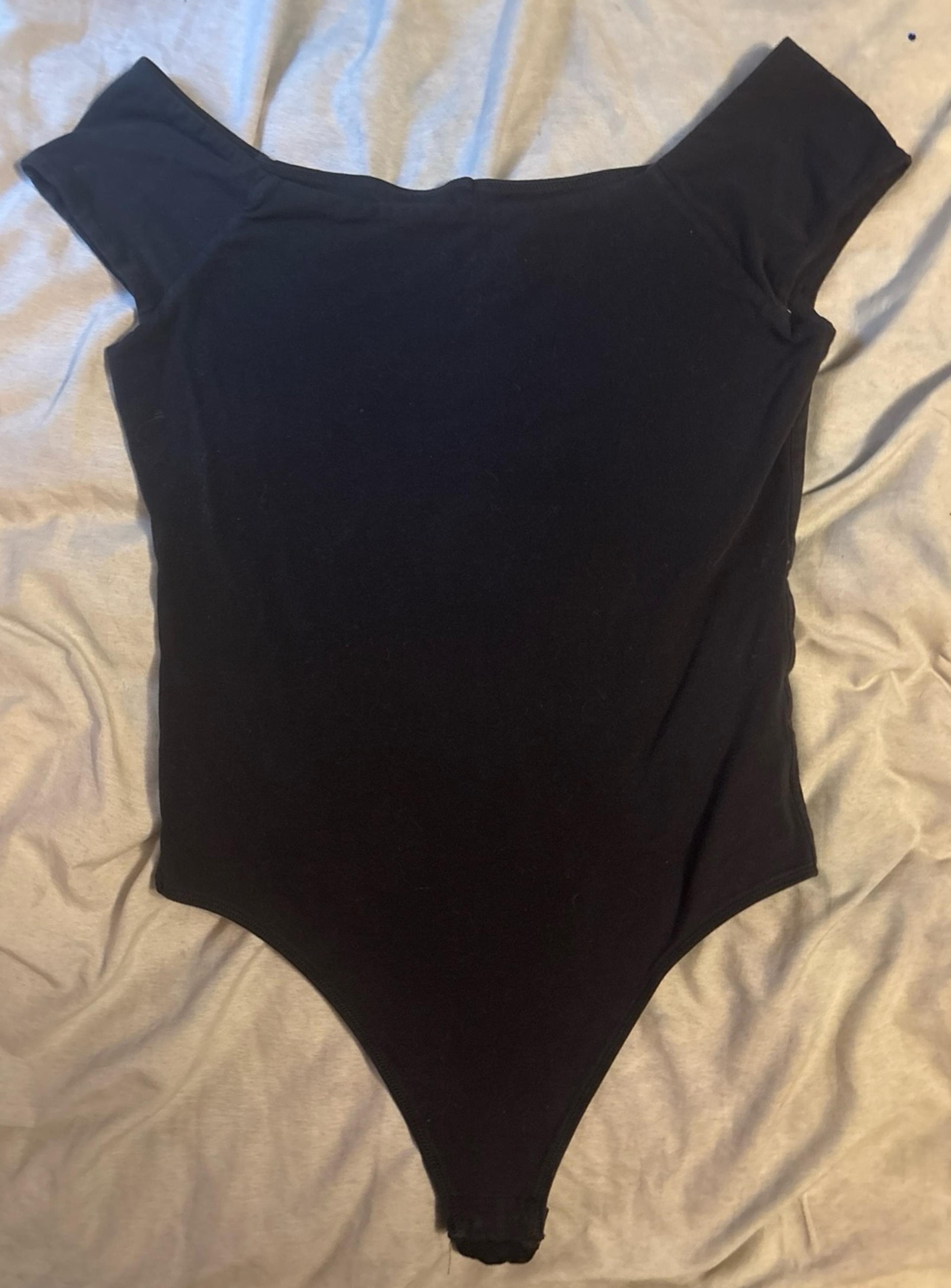 Everlane Women’s Black Cap Sleeve Stretch Bodysuit, Small