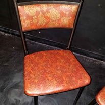(2) Rare Vintage Cosco Red Paisley Fold