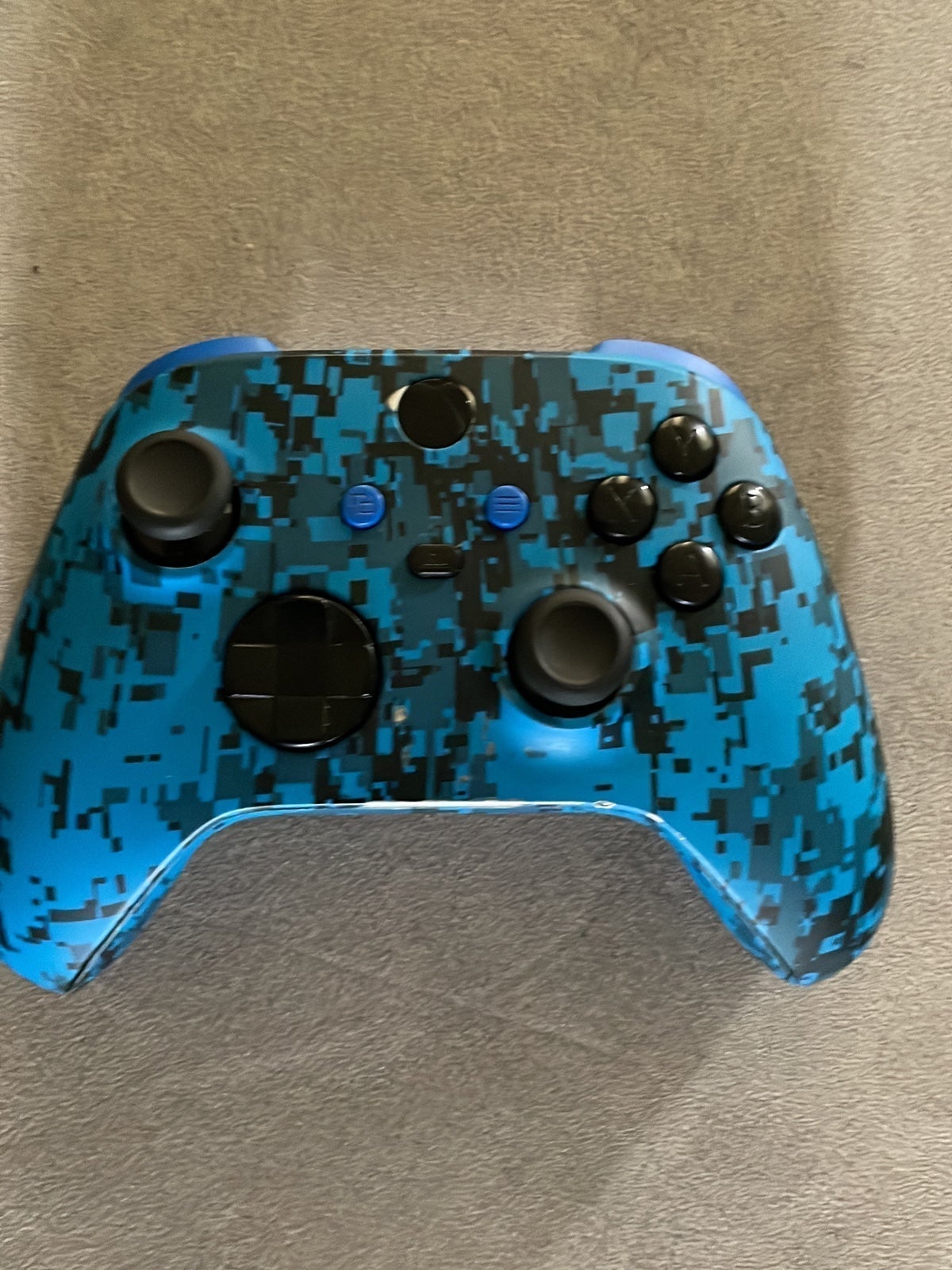Digital Camoflage Black & Blue Xbox One Controller
