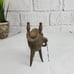 Rare ancient bronze ritual footed wine vessel