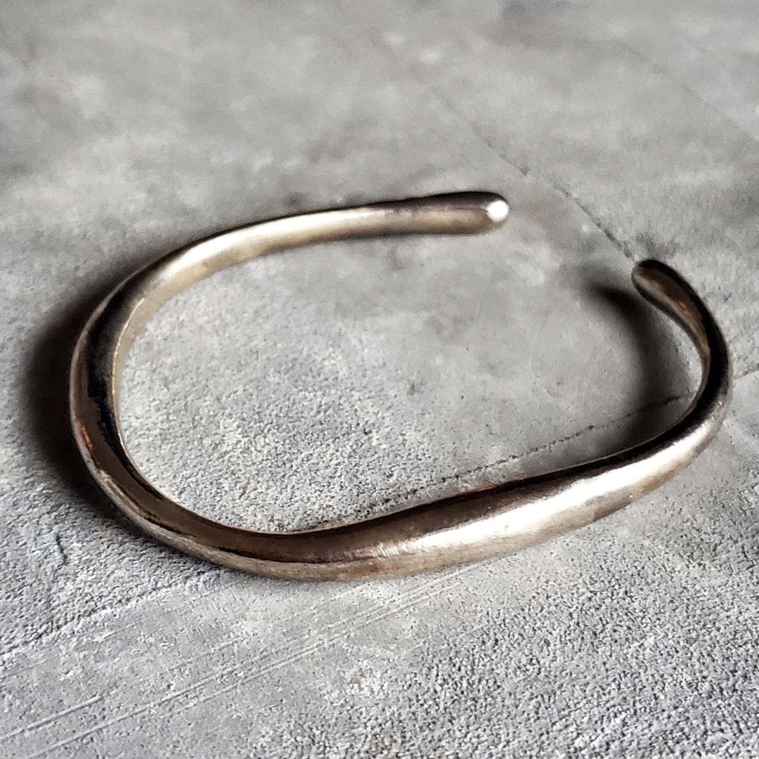 Vintage Silver 925 Deformed Bangle Bracelet