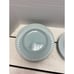Set Of 8 Light Blue Ribbed Ceramic Plates - 4 Dinner & 4 Salad