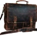 Genuine leather messenger bag laptop bag